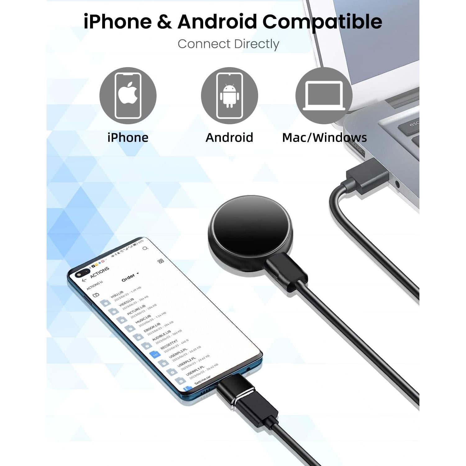 Grabadora de Voz Cohana YXVR-001 64GB con AI y 4000h