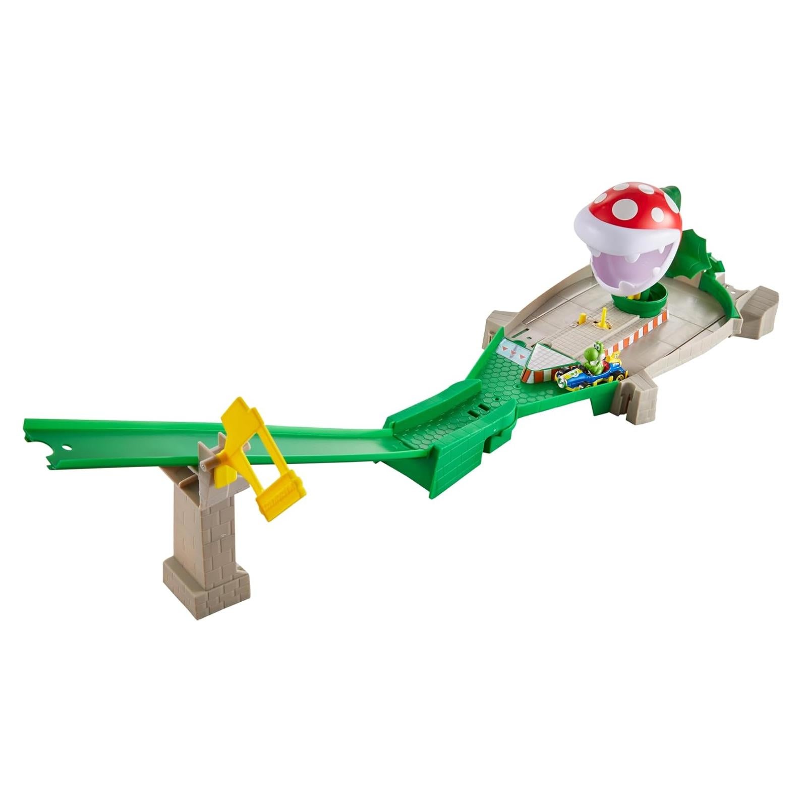 Set de Pista Piranha Plant Slide Hot Wheels con Yoshi Kart