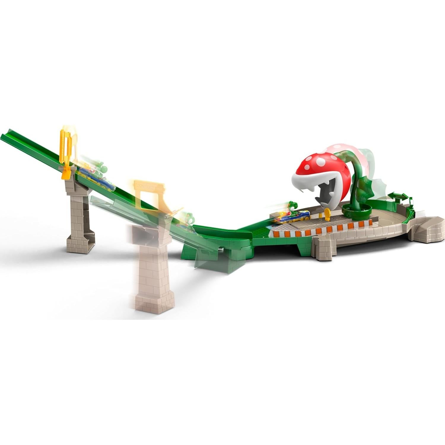 Set de Pista Piranha Plant Slide Hot Wheels con Yoshi Kart