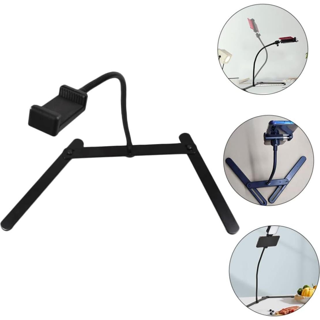 Soporte de trípode ajustable HOMSFOU para teléfono y tablet