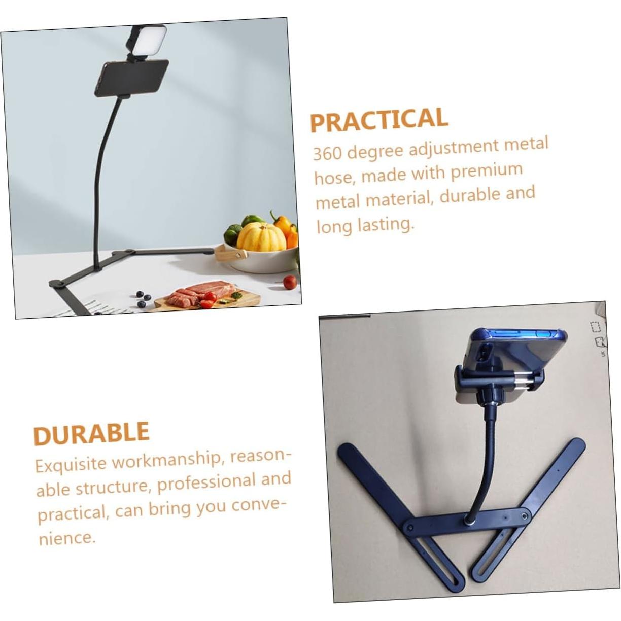 Soporte de trípode ajustable HOMSFOU para teléfono y tablet