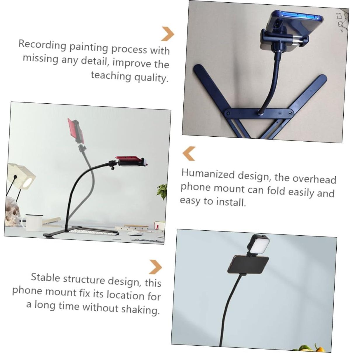 Soporte de trípode ajustable HOMSFOU para teléfono y tablet