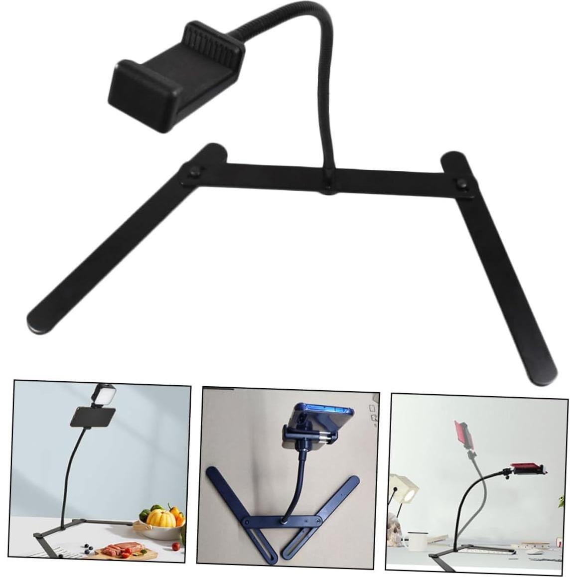 Soporte de trípode ajustable HOMSFOU para teléfono y tablet