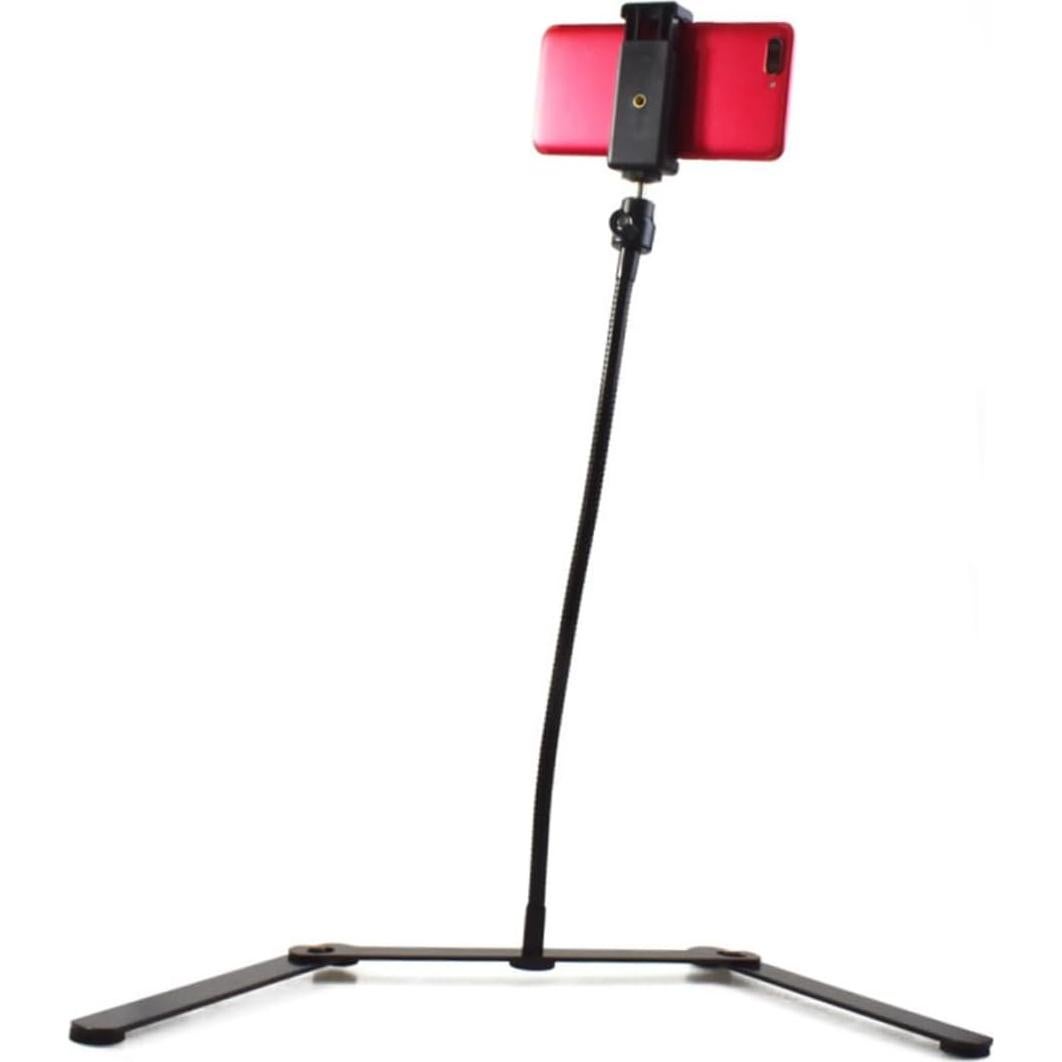 Soporte de trípode ajustable HOMSFOU para teléfono y tablet