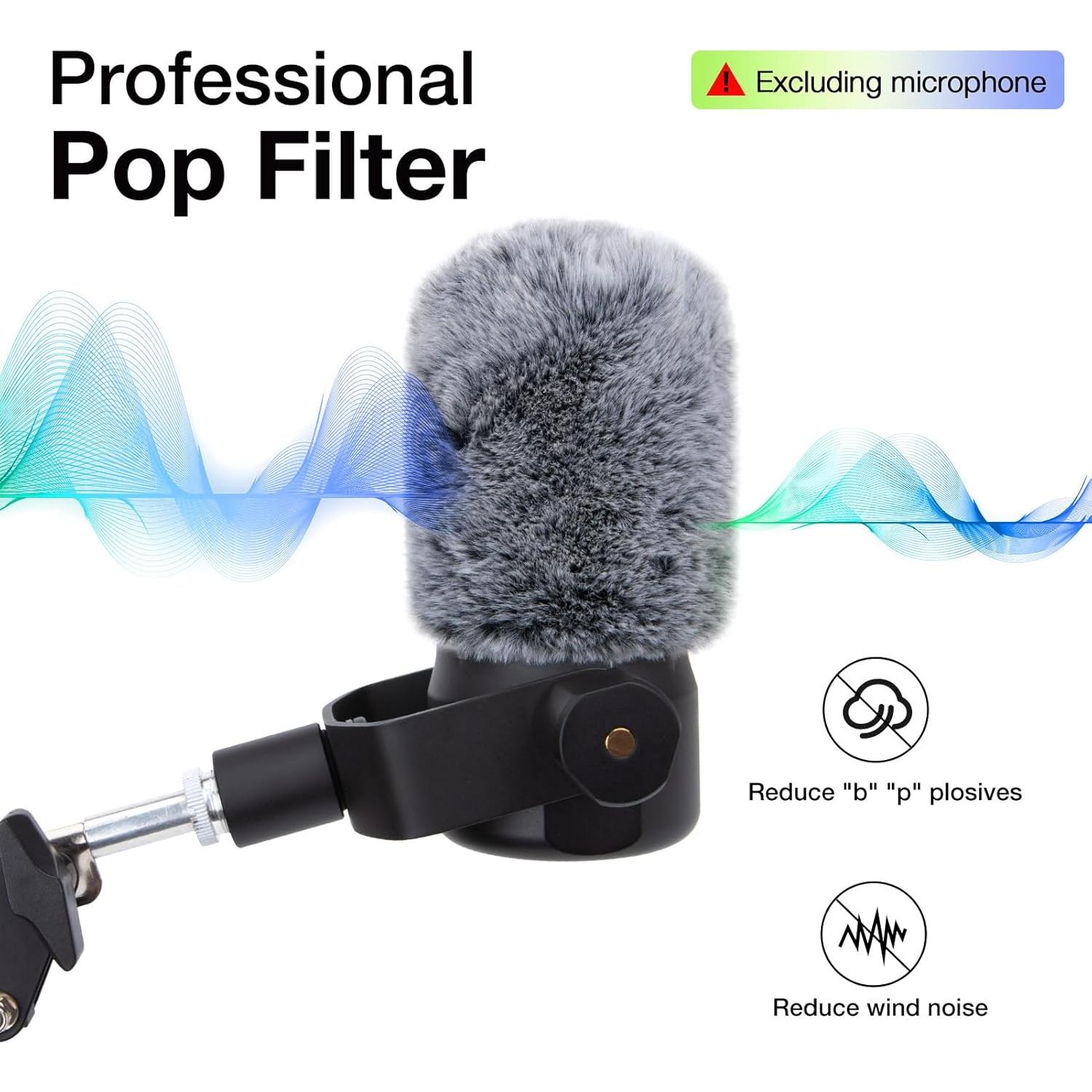 Filtro Pop SUNMON para Micrófono Rode PodMic - Piel Sintética