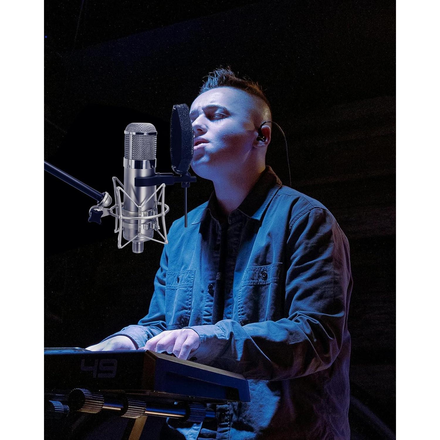 Filtro Pop Profesional para Micrófono YT001 - Cubierta de Viento 14.2x20cm