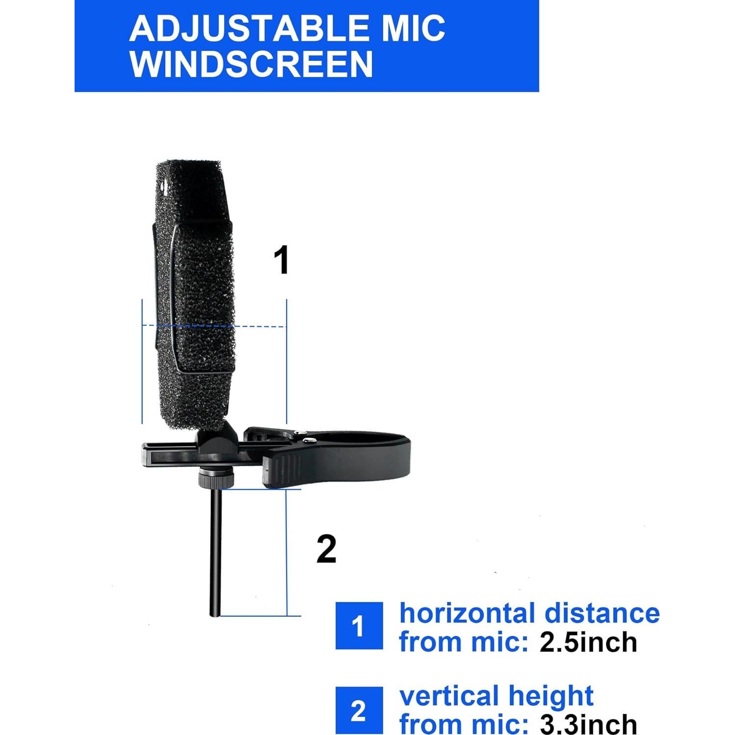 Filtro Pop Profesional para Micrófono YT001 - Cubierta de Viento 14.2x20cm