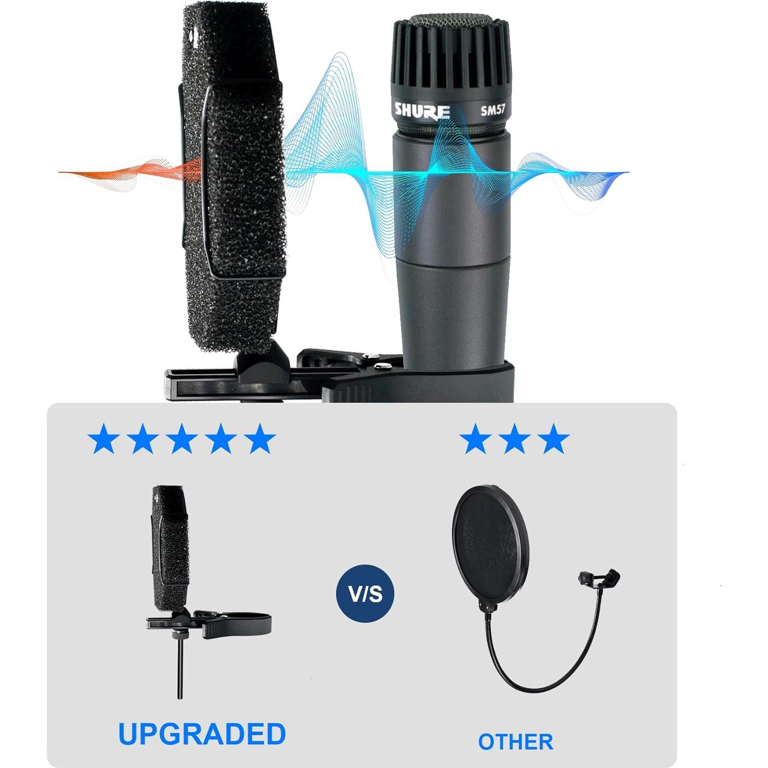 Filtro Pop Profesional para Micrófono YT001 - Cubierta de Viento 14.2x20cm