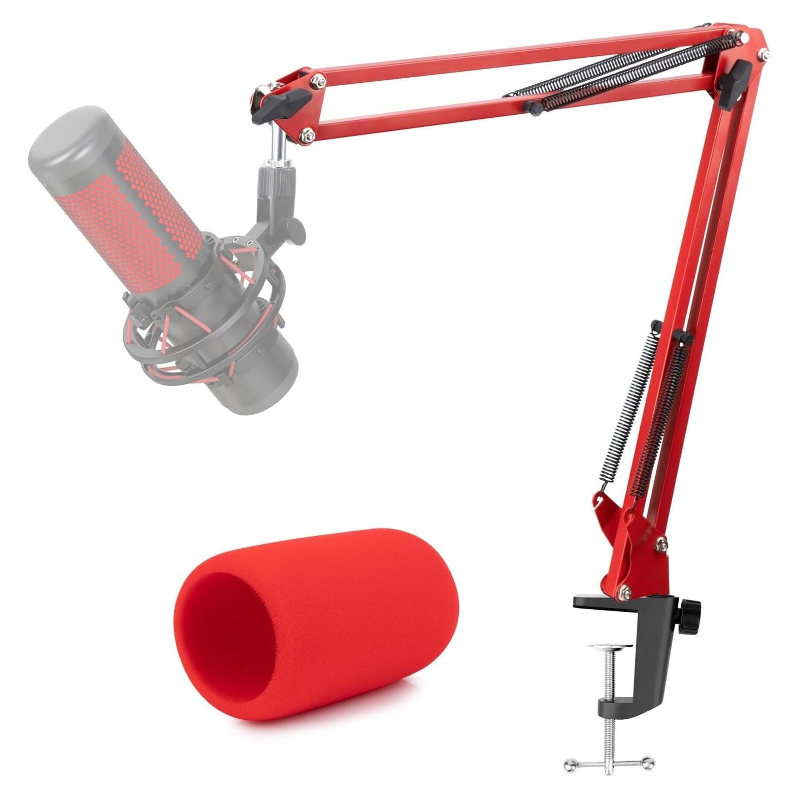 Brazo Boom Soporte de Micrófono YOUSAHRES Rojo Ajustable