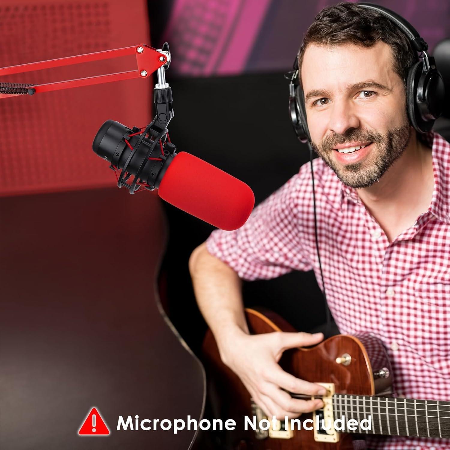 Brazo Boom Soporte de Micrófono YOUSAHRES Rojo Ajustable