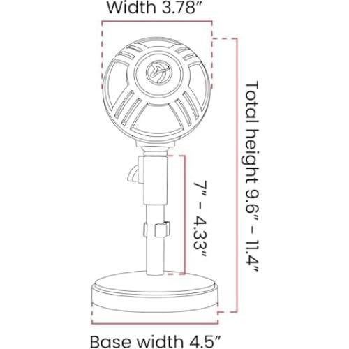Micrófono USB Arozzi Sfera para Gaming y Streaming - Blanco
