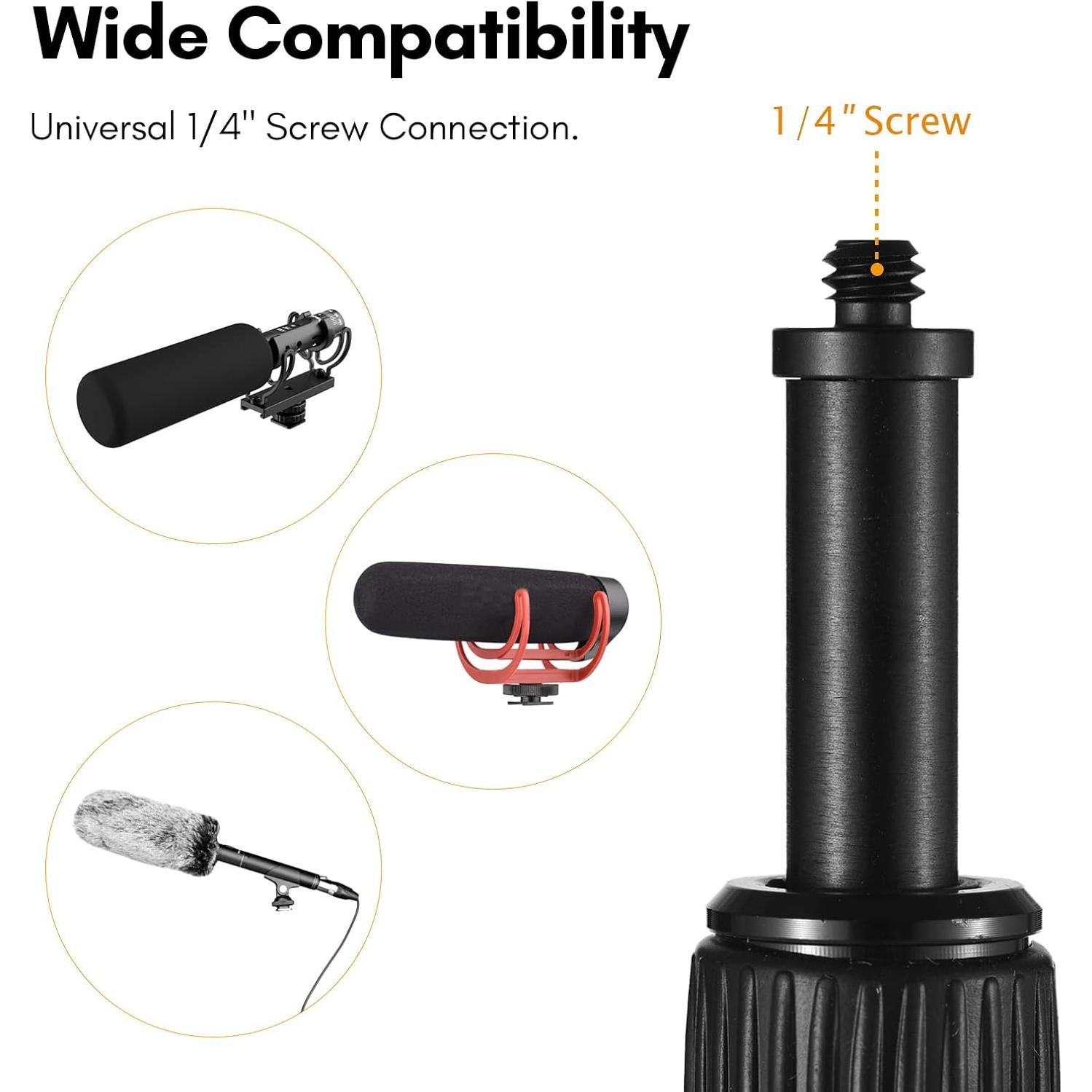 Pértiga de Micrófono Andoer Extensible 45-155cm Aluminio