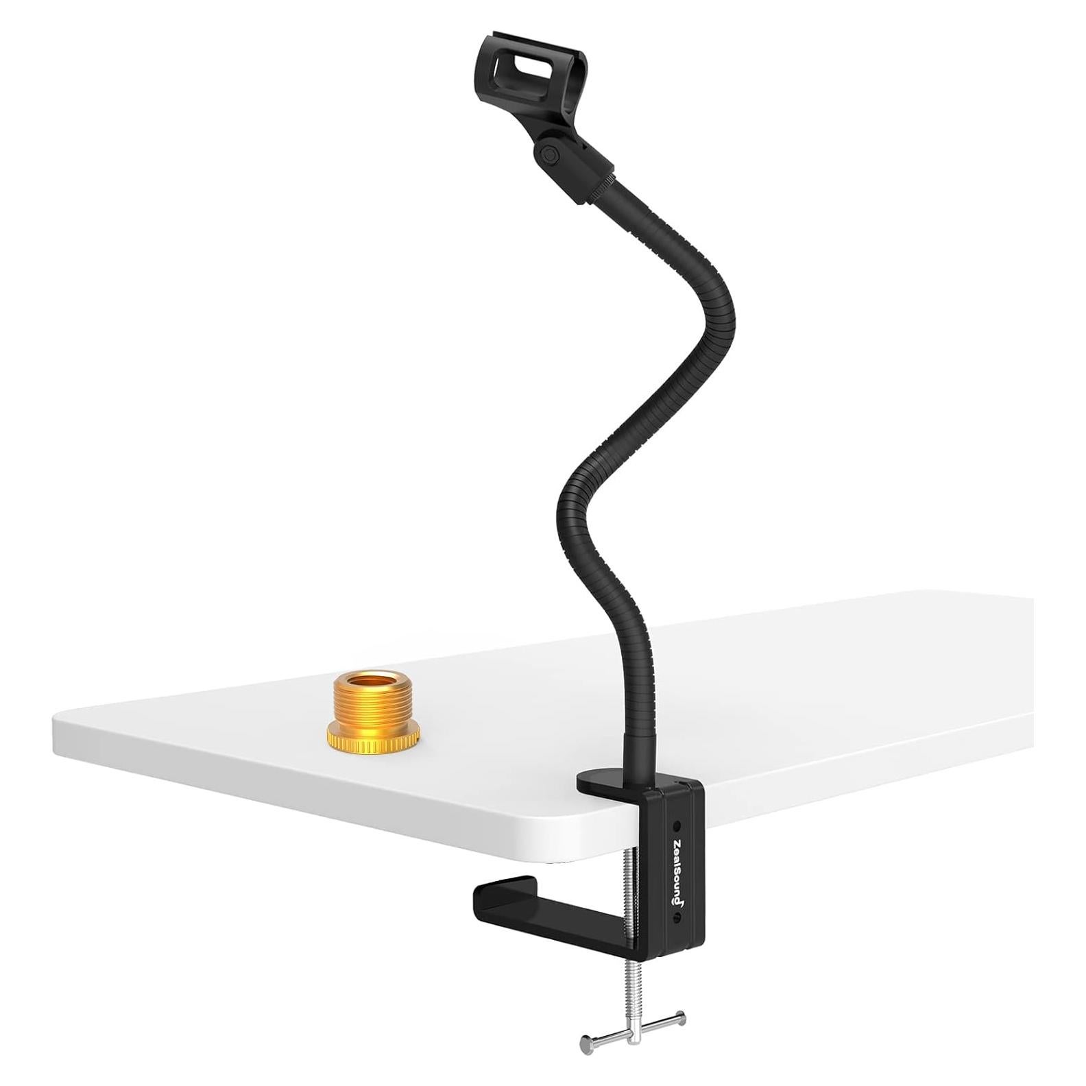 Soporte de Micrófono ZealSound H1 con Cuello de Ganso 33cm