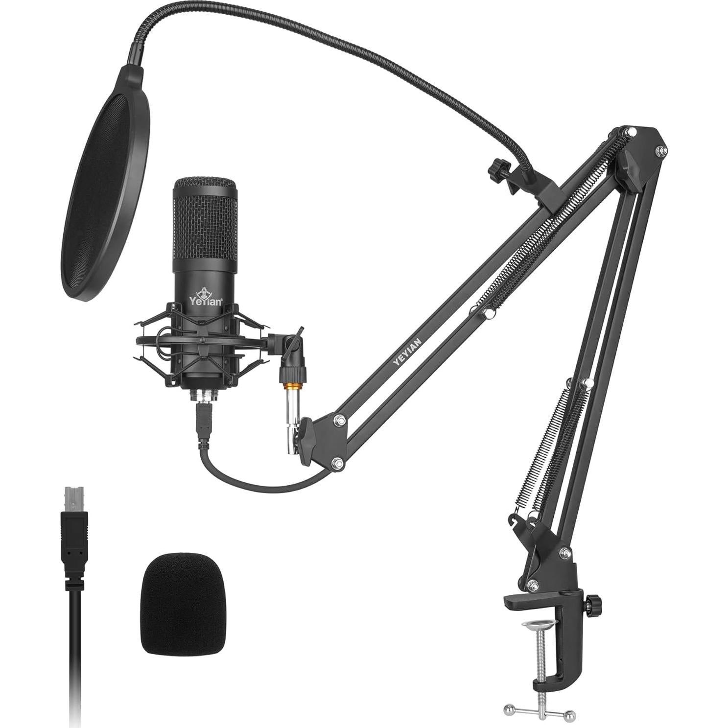 Micrófono USB Yeyian YSA-UCMQ-01 Cardioide 24Bit/192KHz