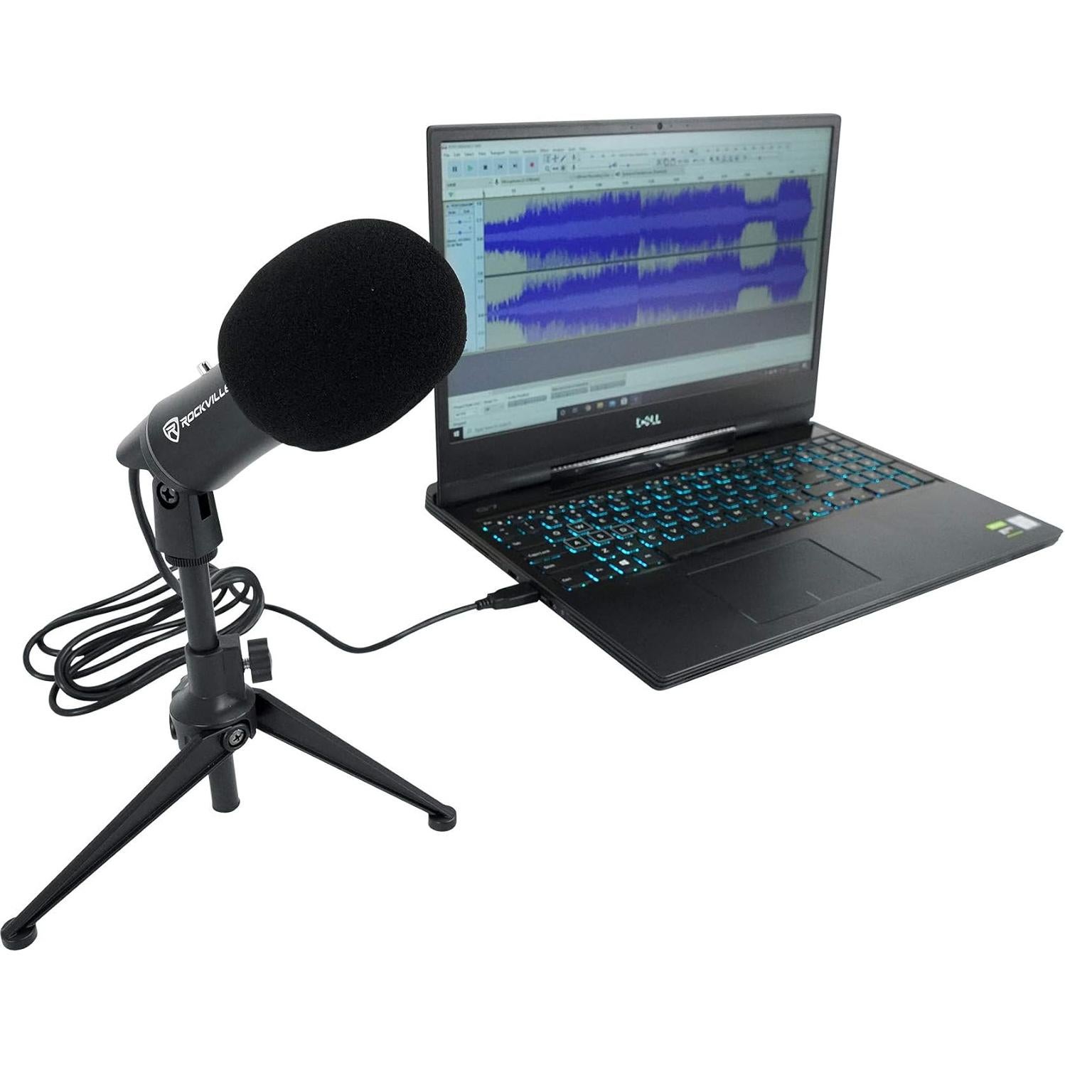 Micrófono USB Rockville Z-Stream + Brazo Ajustable Audio Technica