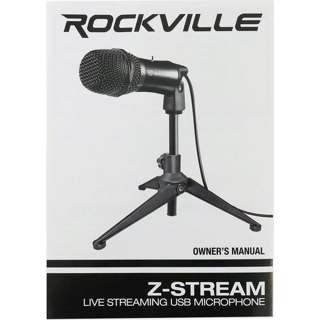 Micrófono USB Rockville Z-Stream + Brazo Ajustable Audio Technica