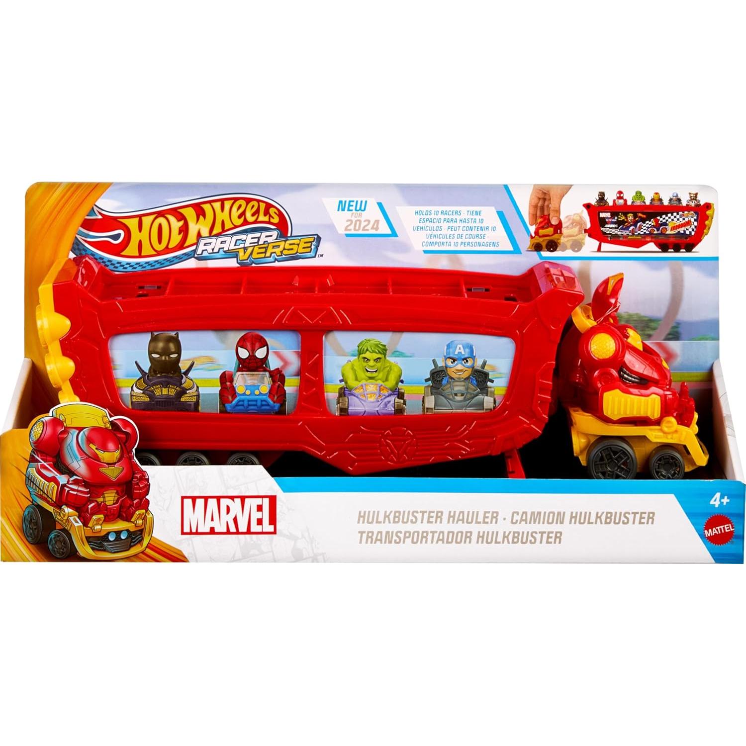 Transportador Marvel Hulkbuster Hot Wheels 10 Vehículos 1:64