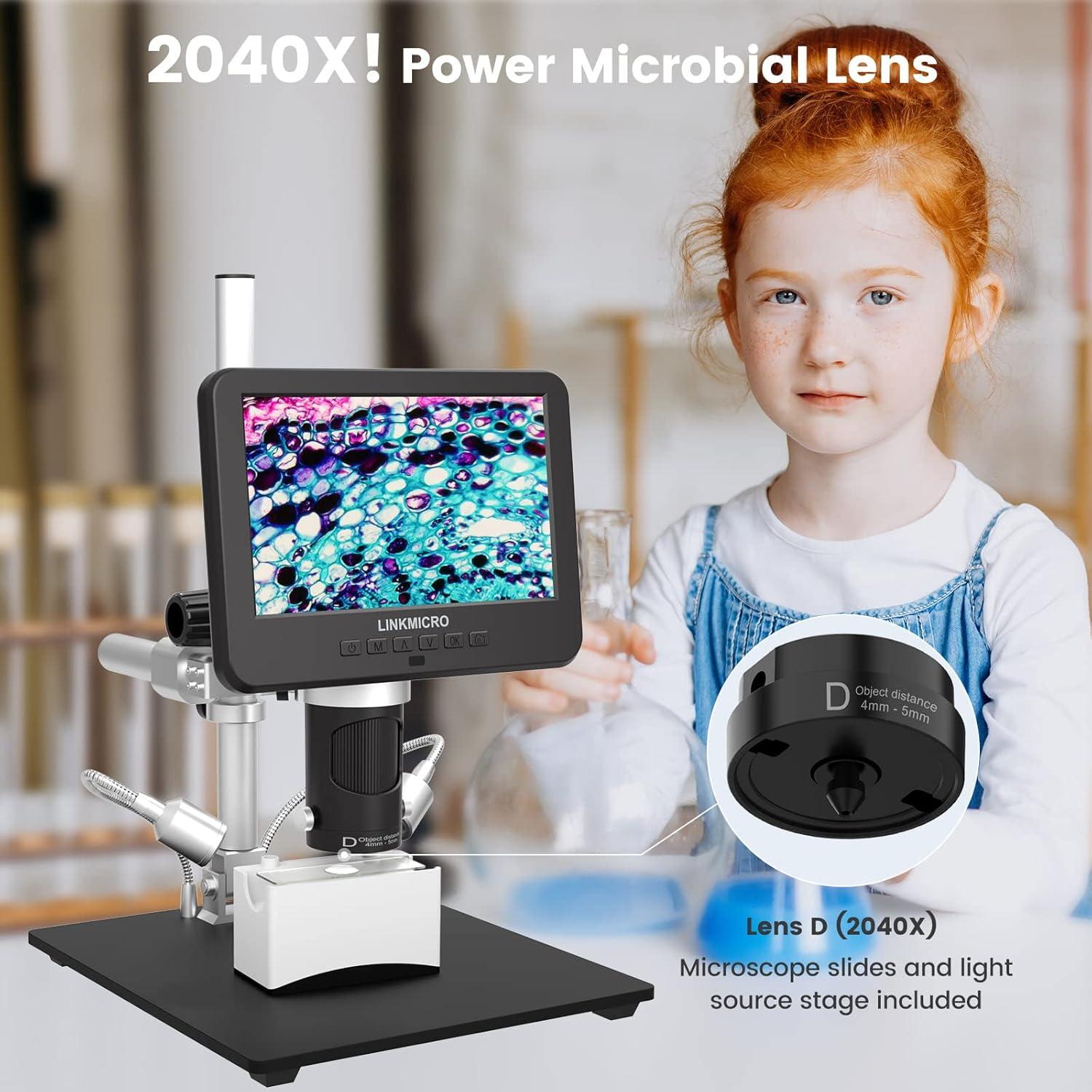 Microscopio Digital LINKMICRO LM-246-MS 3 Lentes 2000X