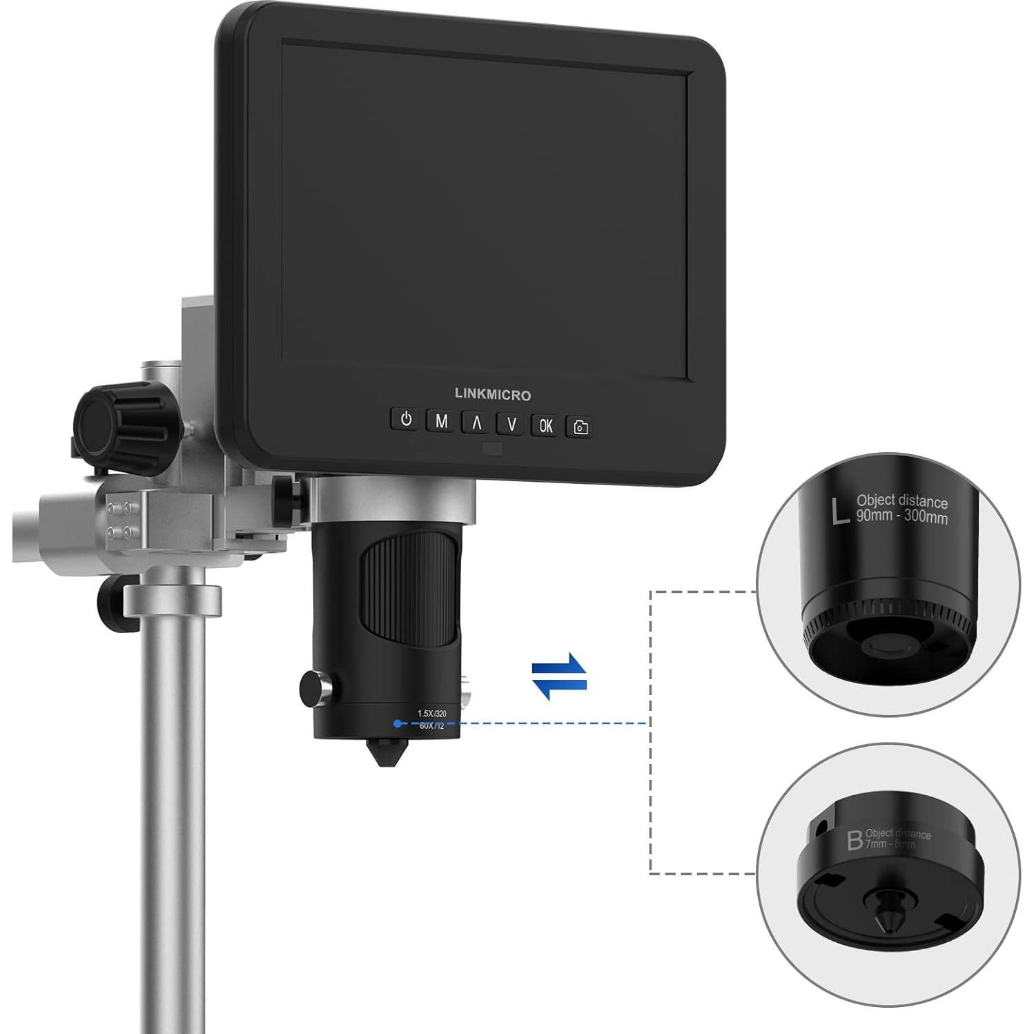 Microscopio Digital LINKMICRO LM-246-MS 3 Lentes 2000X