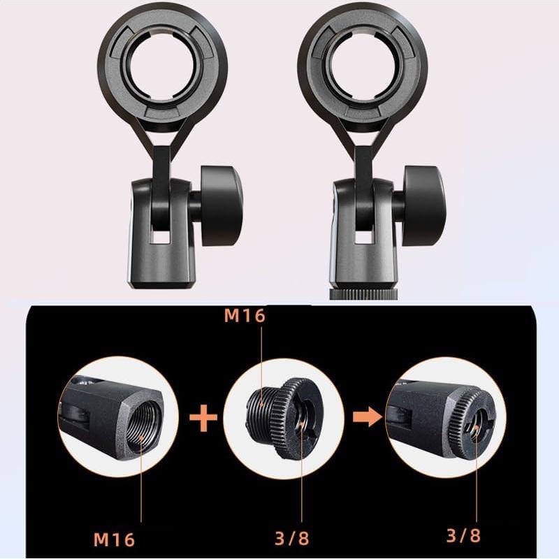 Soporte de Micrófono de Condensador 2 Piezas 22 mm Ajustable