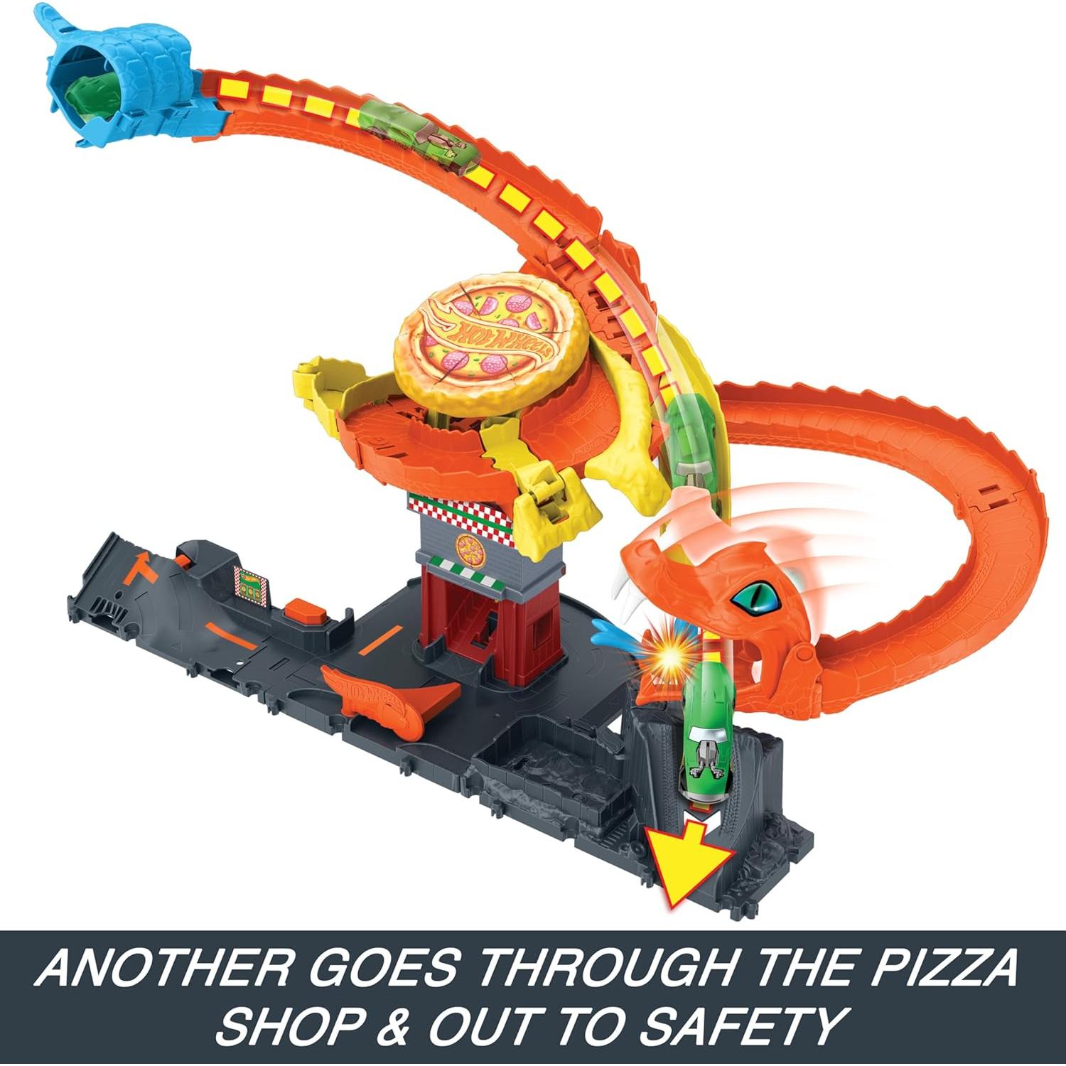 Juego de pista Hot Wheels City Pizza Slam Cobra Attack