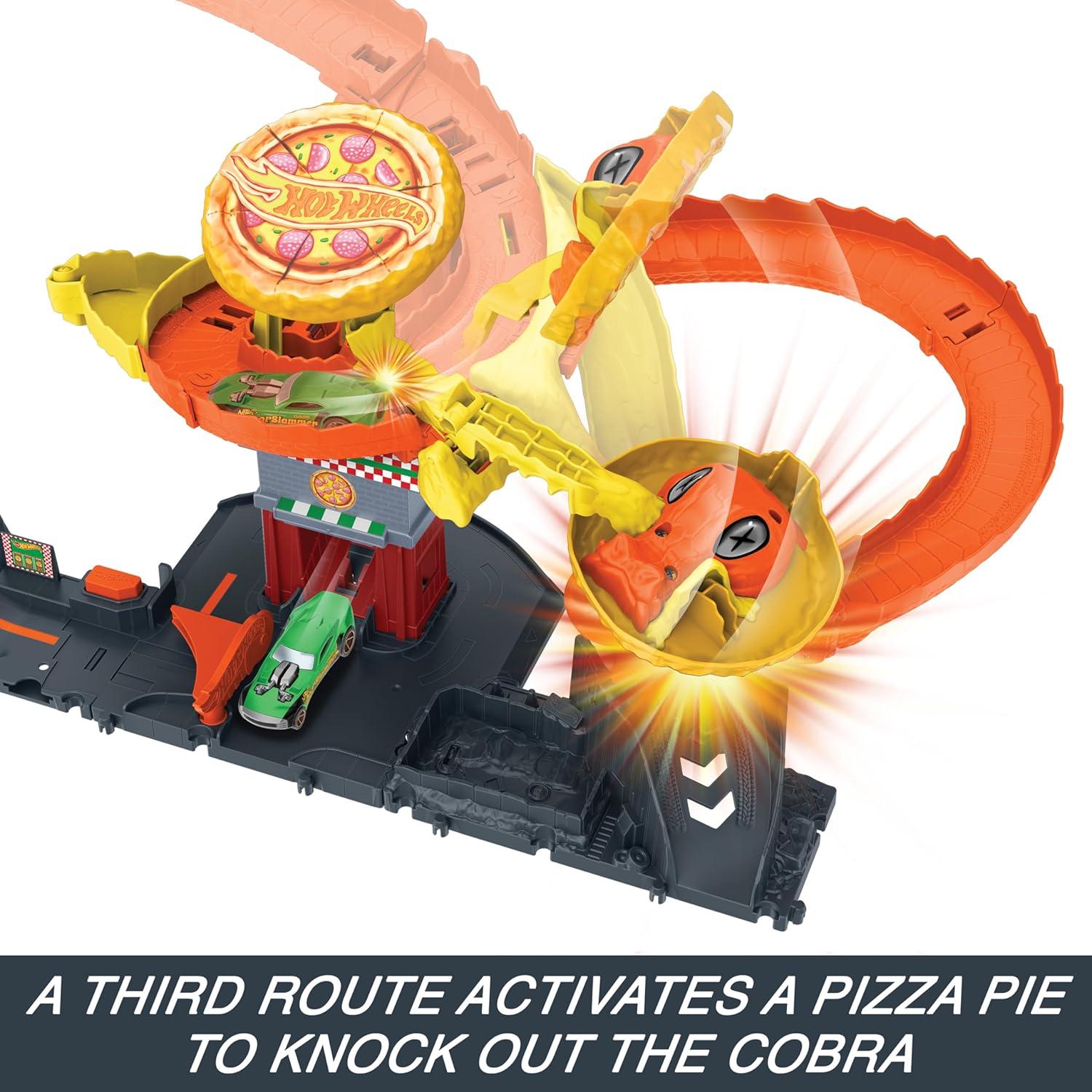 Juego de pista Hot Wheels City Pizza Slam Cobra Attack