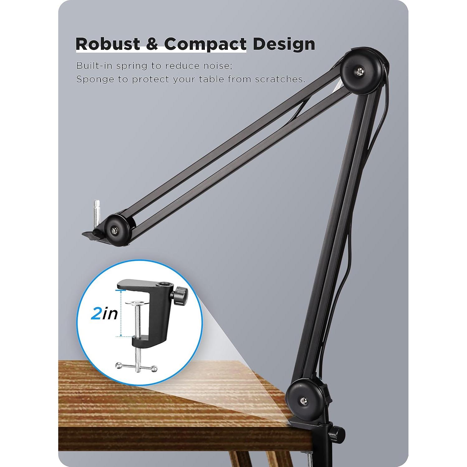 Brazo de Micrófono BOYA BY-BA20 Ajustable 62 cm Soporte Pesado