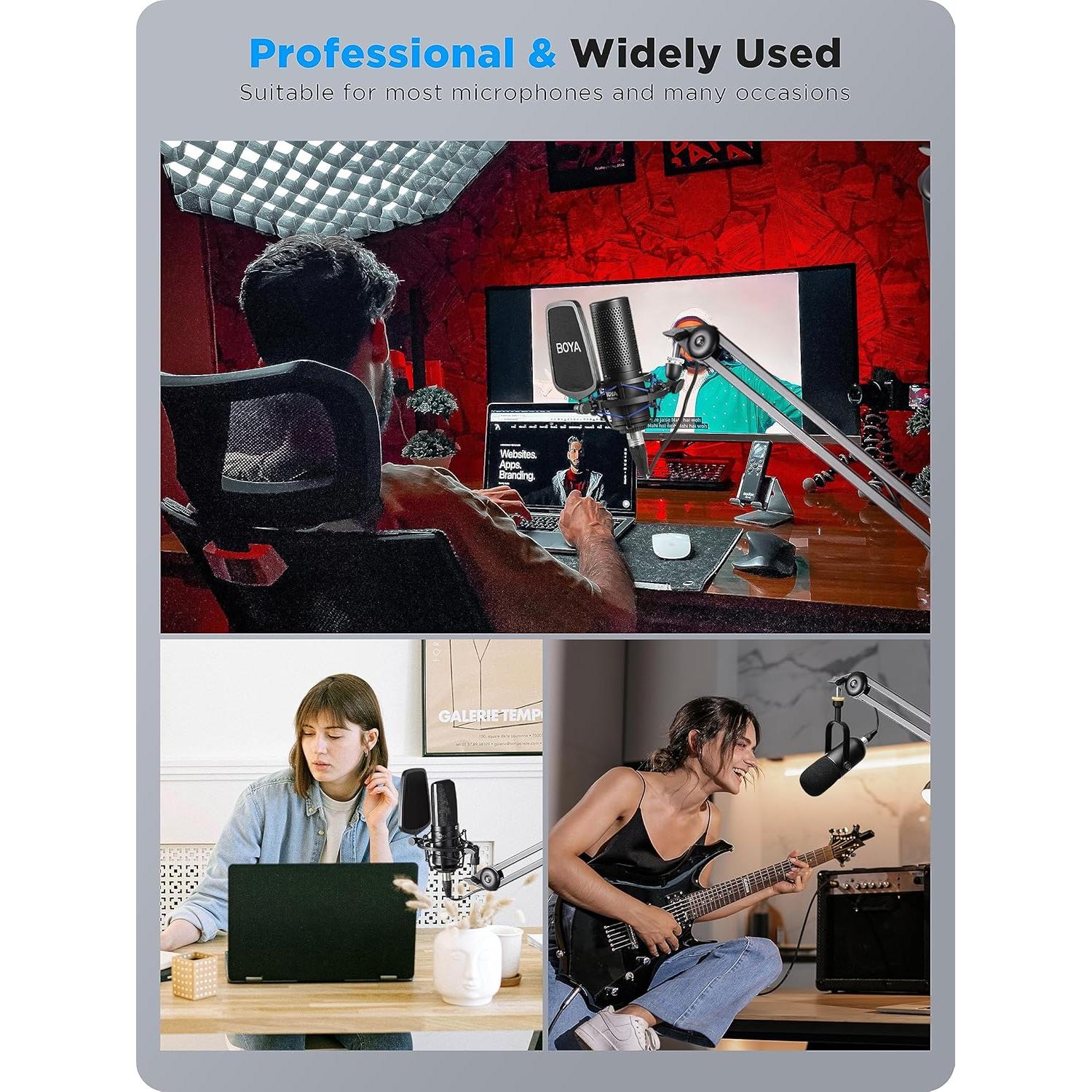 Brazo de Micrófono BOYA BY-BA20 Ajustable 62 cm Soporte Pesado