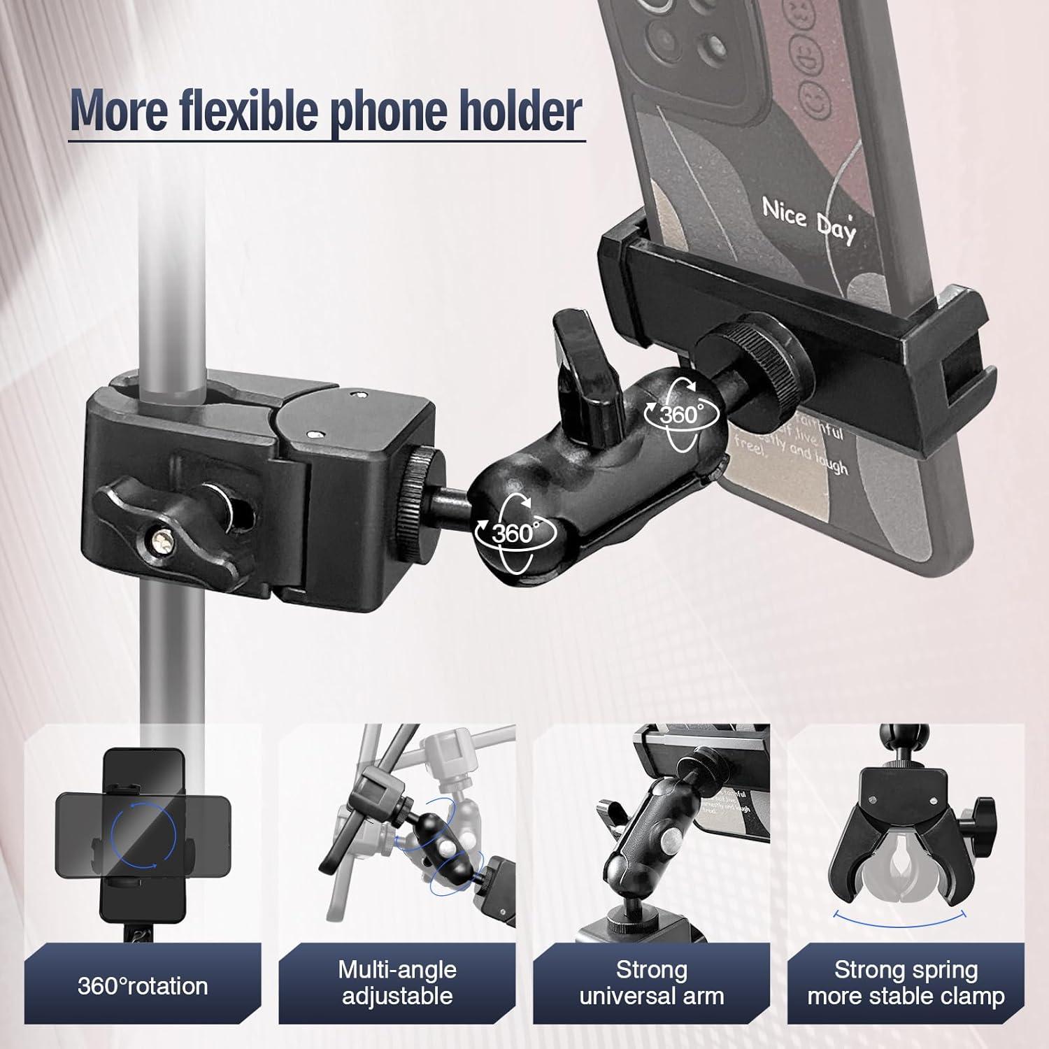 Soporte para Teléfono ROCKFREE con Clip Ajustable 10 cm