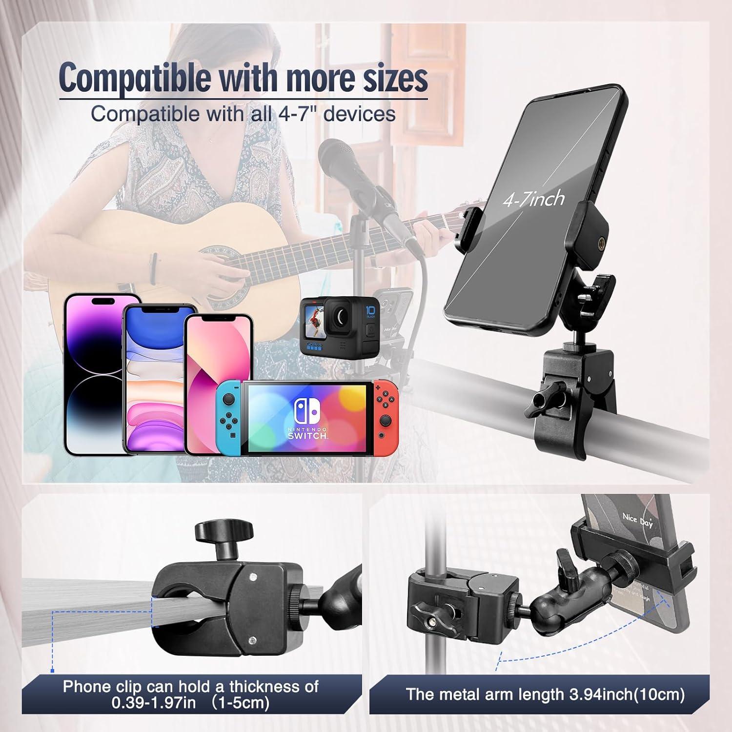 Soporte para Teléfono ROCKFREE con Clip Ajustable 10 cm