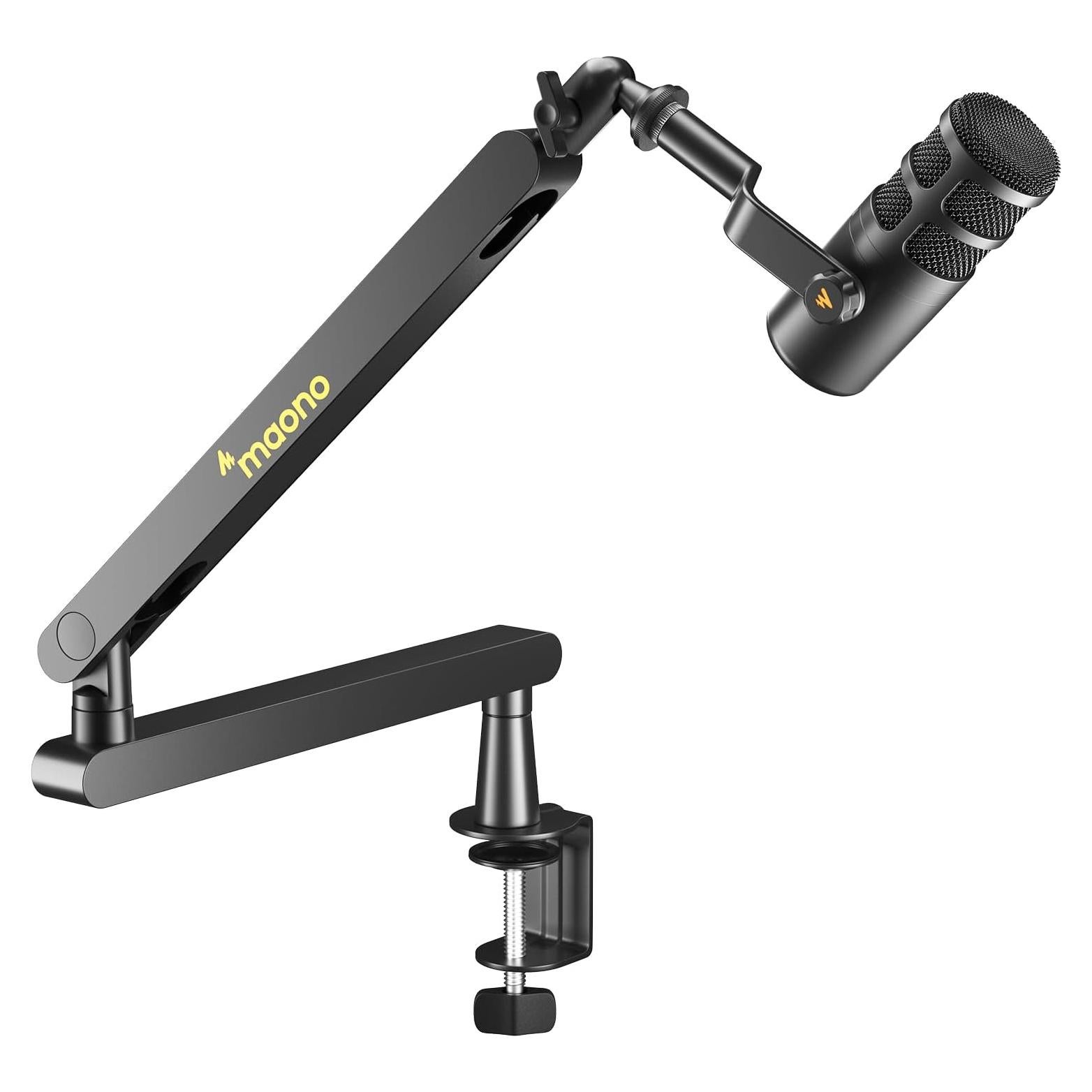 Micrófono Dinámico USB MAONO PD100U con Brazo BA92 para Podcast