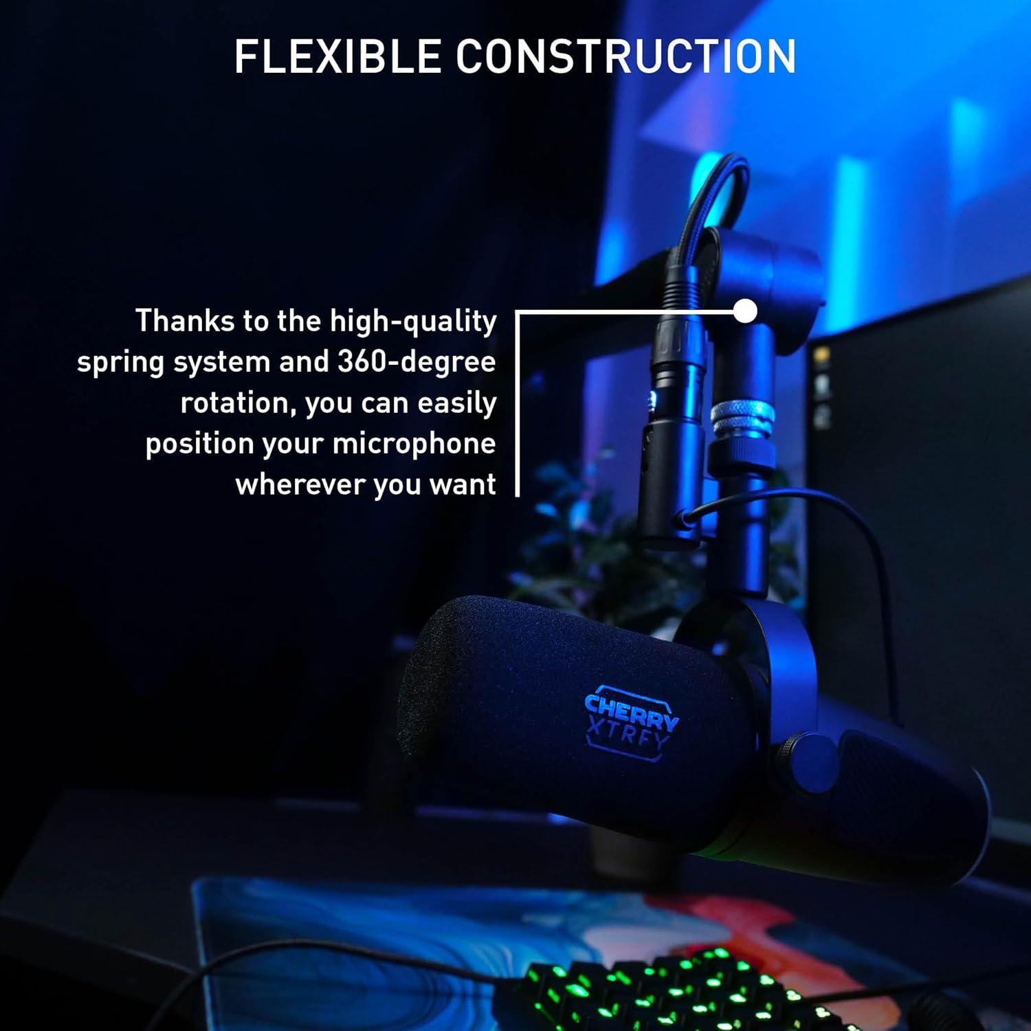 Brazo de Micrófono CHERRY XTRFY Ngale Aluminio Negro