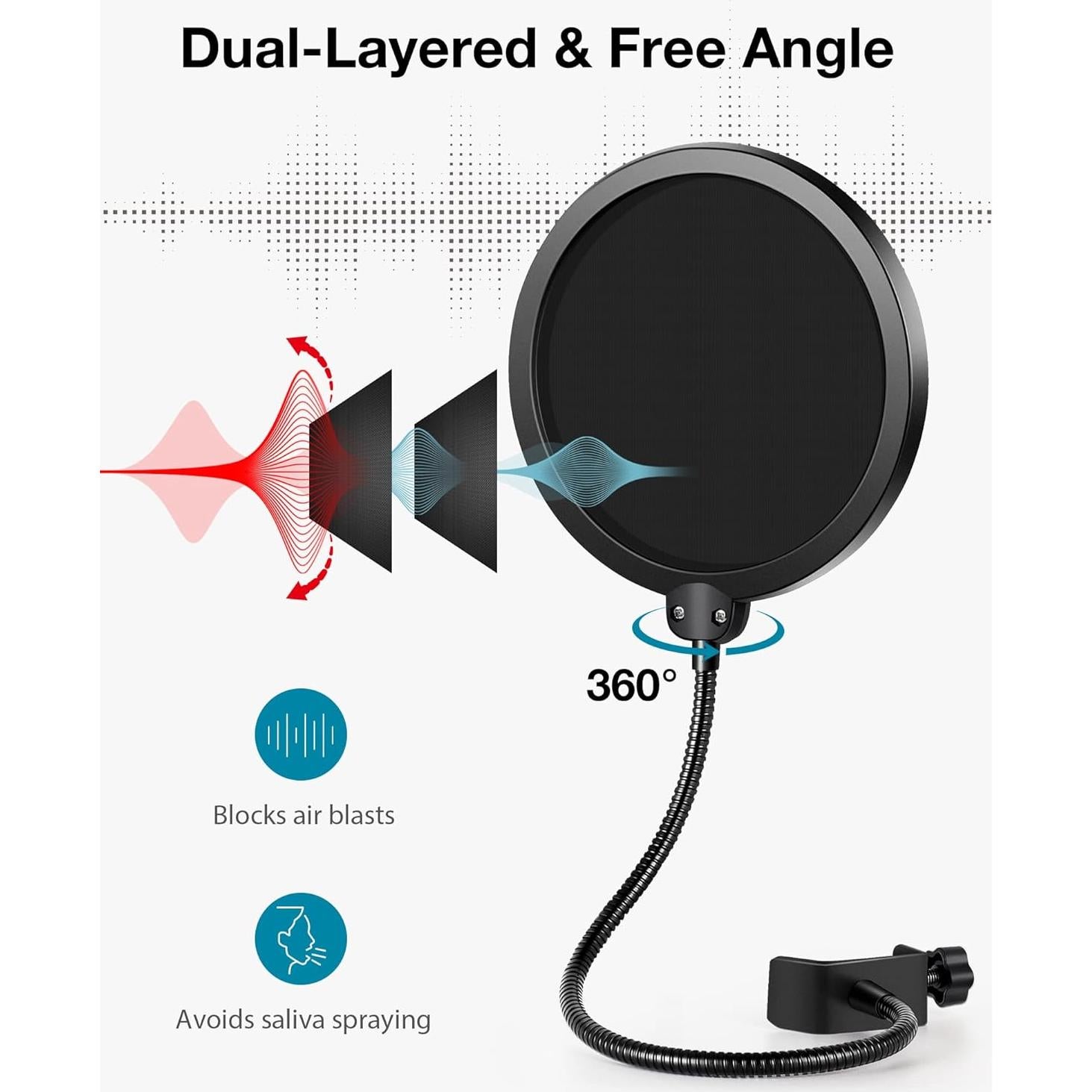 Soporte de Micrófono de Escritorio InnoGear Ajustable 24.9-35.6 cm
