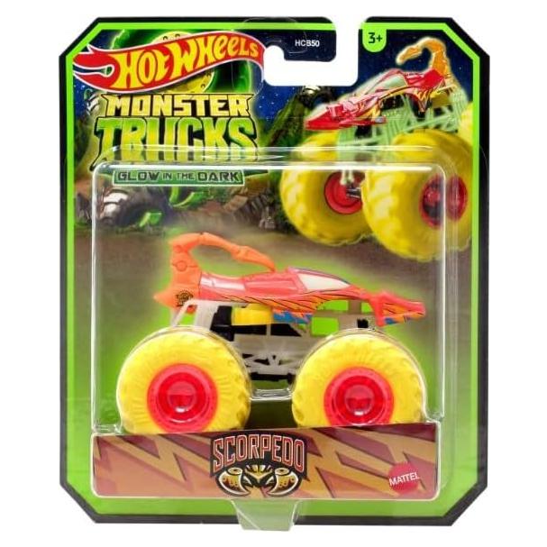 Hot Wheels Monster Trucks Scorpedo Brillo en la Oscuridad 1:64