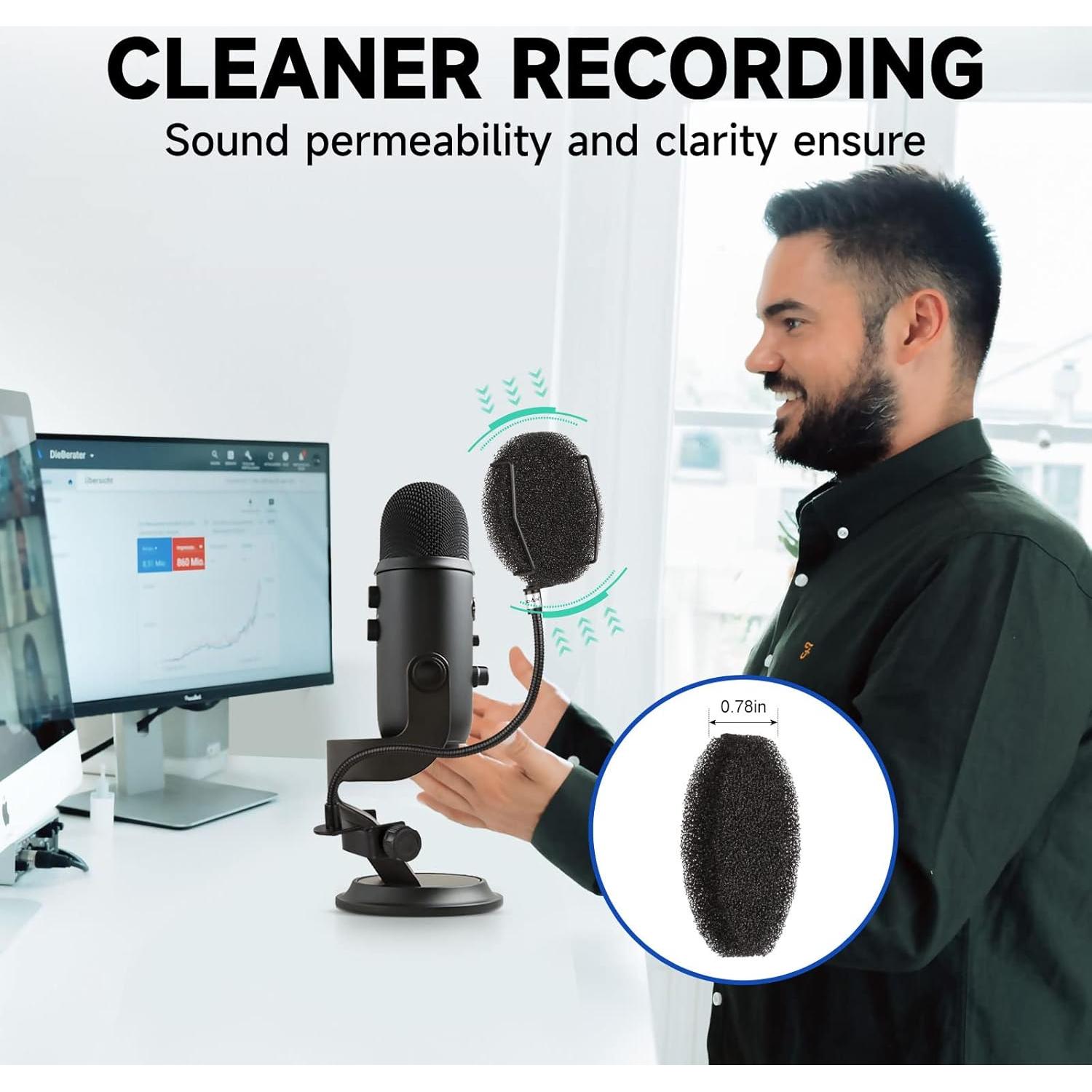 Filtro Pop Profesional PROAR para Micrófonos - Brazo Flexible