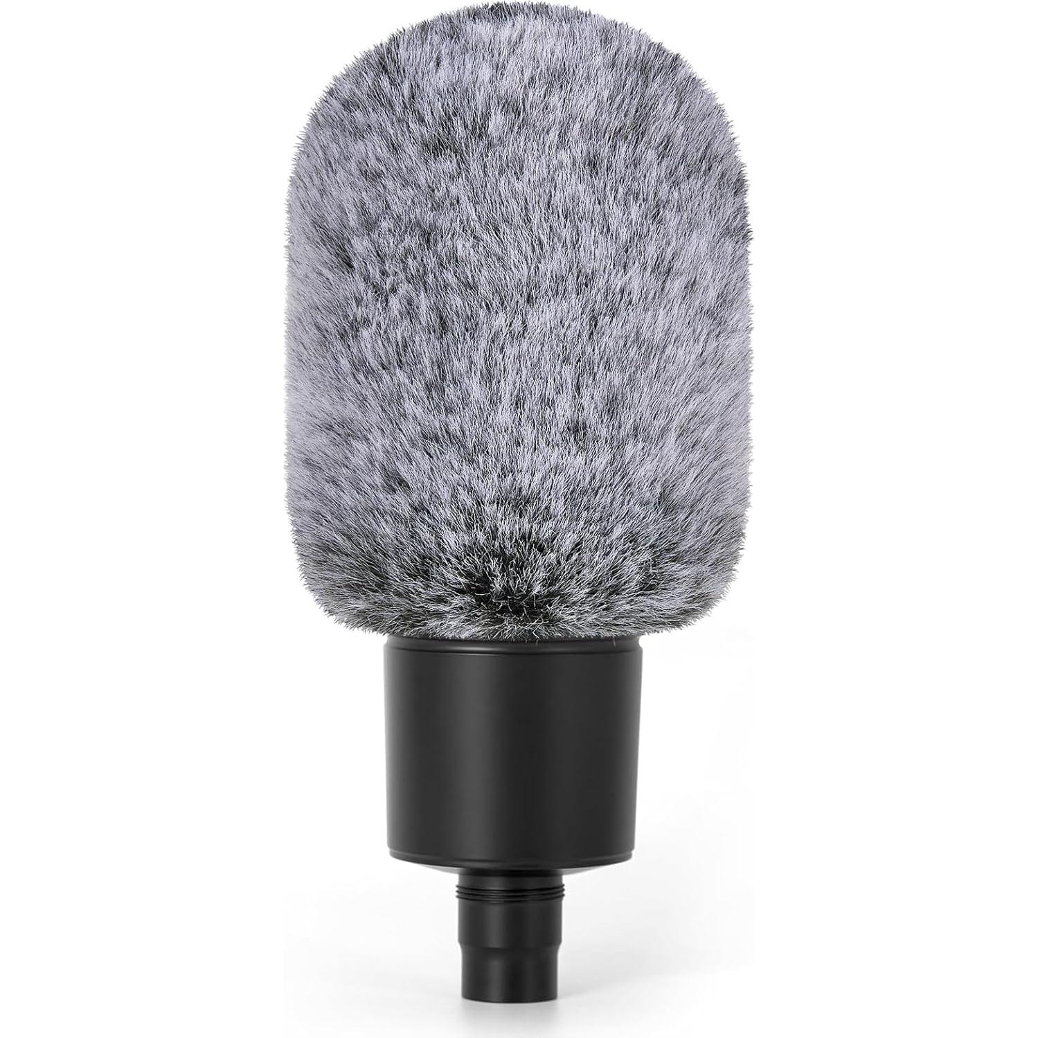 Pop Filter for Audio-Technica AT2020 Microphone，Mic Covers Foam with Furry Windscreen Muff Windshield Acoustic Recording Filter and Noise for AT2020USB AT2035 AT2040 AT2050 ATR2500 ATR2500X AT4040