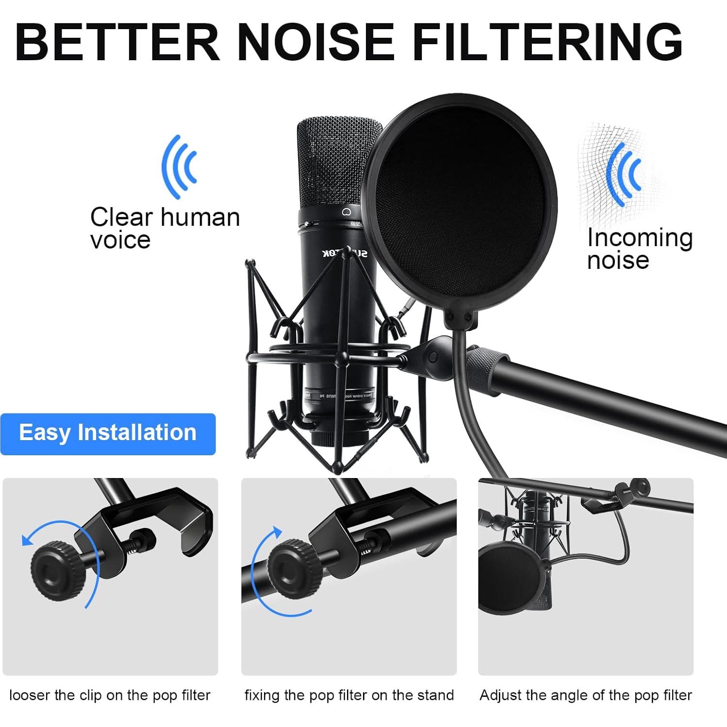 Filtro Pop Doble Capa para Micrófono Blue Yeti - YT001