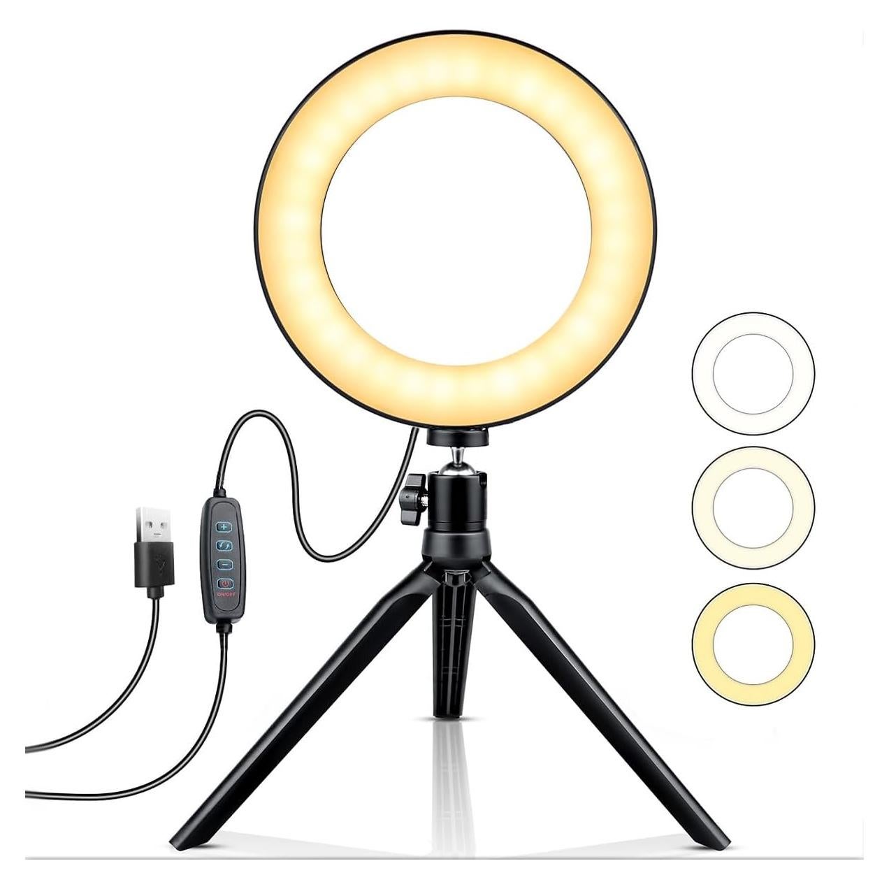 Anillo de Luz LED 15.24 cm PolyPower con 10 Niveles de Brillo