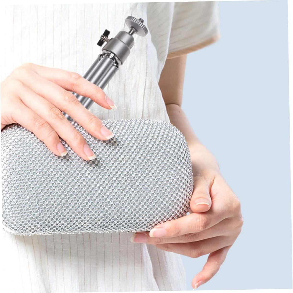 Soporte de Teléfono Portátil STOBOK 2 Piezas Aluminio Plata