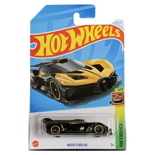 Hot Wheels Bugatti Bolide Amarillo/Negro 1:64 Die-Cast