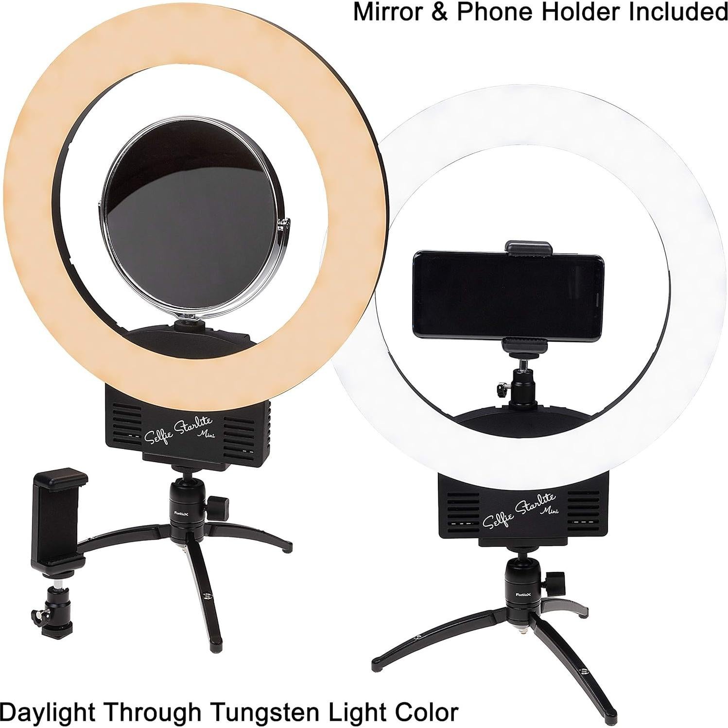 Luz de Anillo LED Fotodiox Mini 30.48cm Bi-Color con Trípode