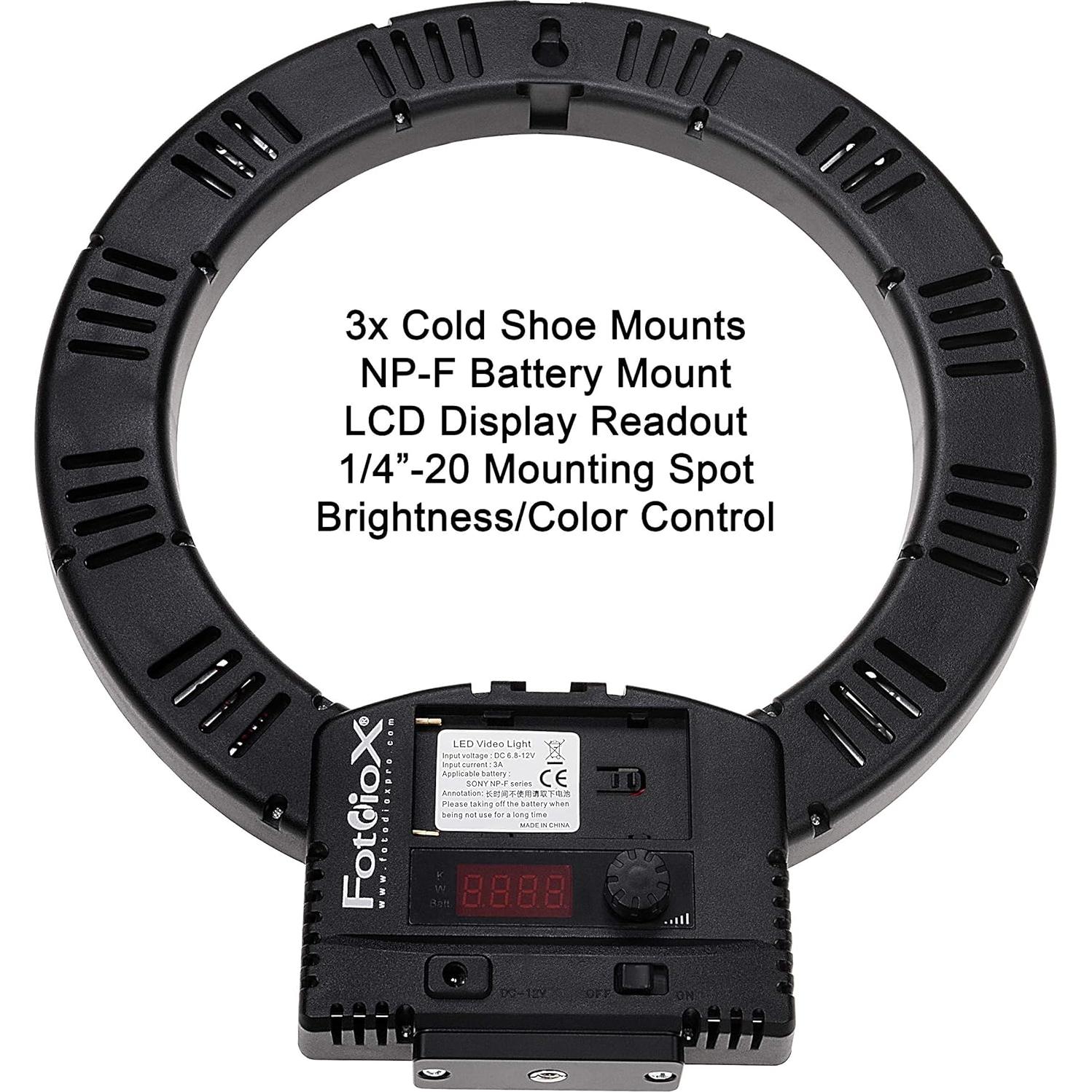 Luz de Anillo LED Fotodiox Mini 30.48cm Bi-Color con Trípode