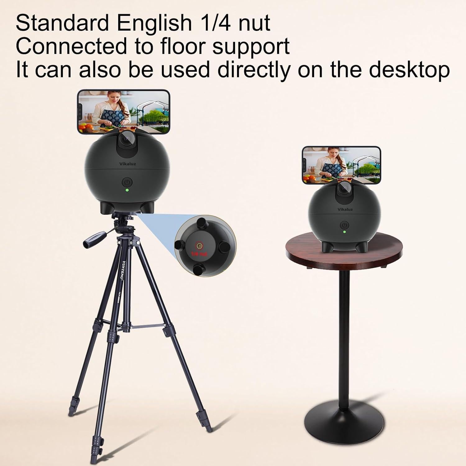 Trípode de Seguimiento Facial Automático Vikaluz Q9-P 360°