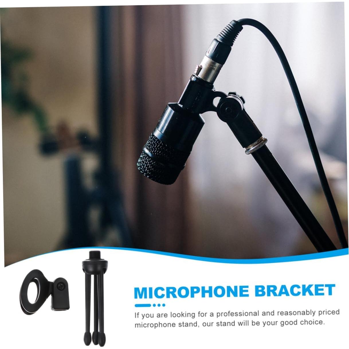 Soporte de Micrófono Ajustable Kisangel 2Pcs Negro Universal