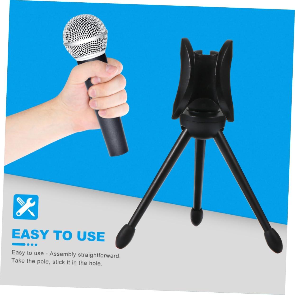 Soporte de Micrófono Ajustable Kisangel 2Pcs Negro Universal