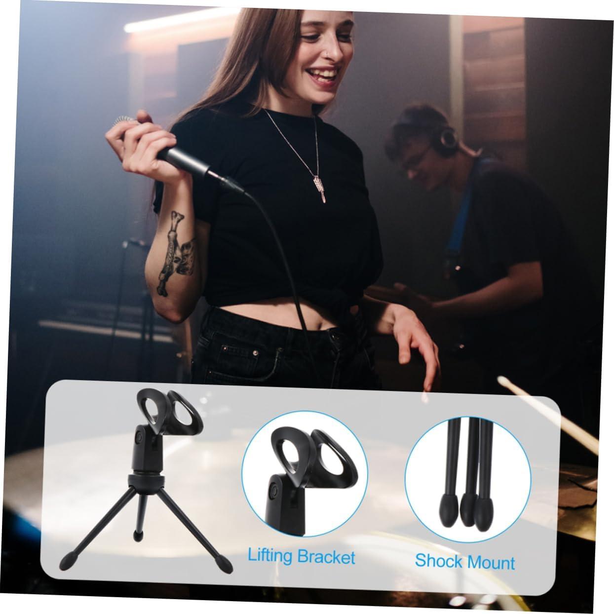Soporte de Micrófono Ajustable Kisangel 2Pcs Negro Universal