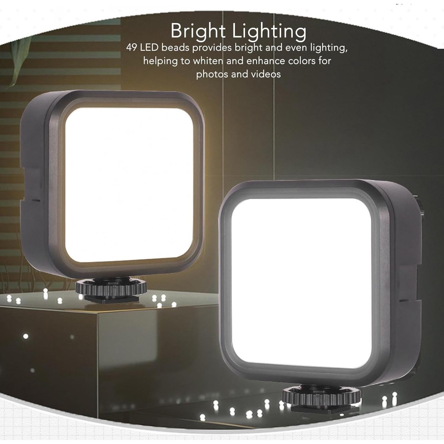 Luz de Video LED Portátil VBESTLIFE 49 Perlas 800LM