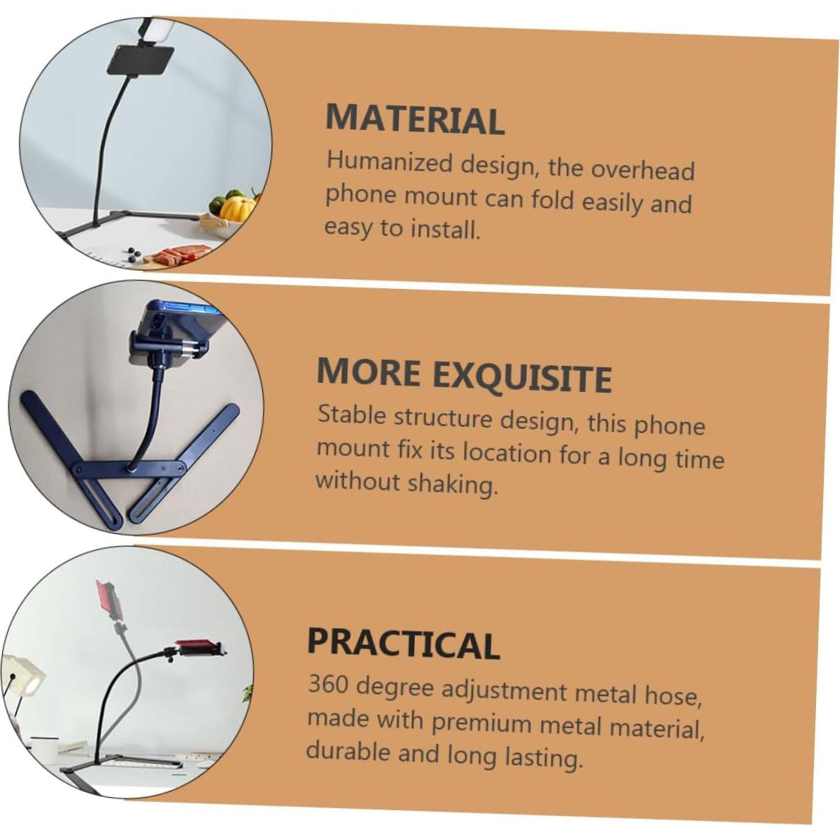 Soporte de trípode para teléfono móvil SEWACC ajustable