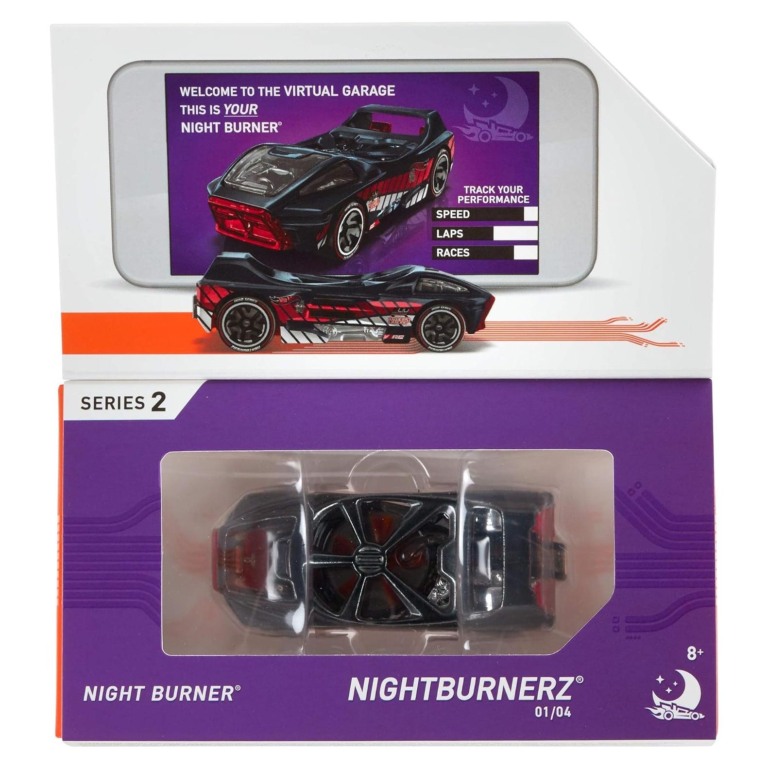 Coche Hot Wheels id Night Burner con Chip NFC 1/64 GML25