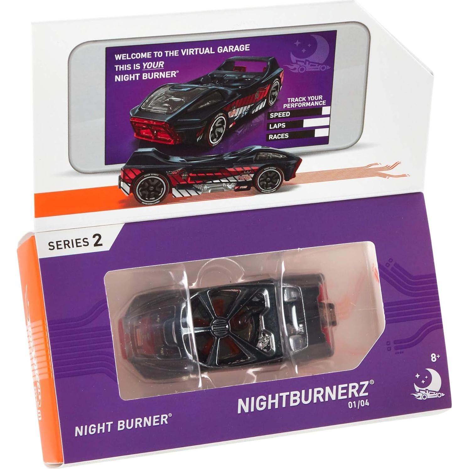 Coche Hot Wheels id Night Burner con Chip NFC 1/64 GML25